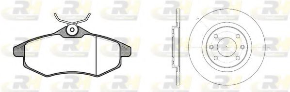 Комплект тормозов, дисковый тормозной механизм ROADHOUSE 8881.00