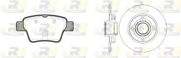 Комплект тормозов, дисковый тормозной механизм ROADHOUSE 81138.00