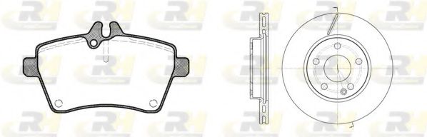 Комплект тормозов, дисковый тормозной механизм ROADHOUSE 81144.00