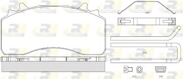 Комплект тормозных колодок, дисковый тормоз ROADHOUSE JSX 21526.80