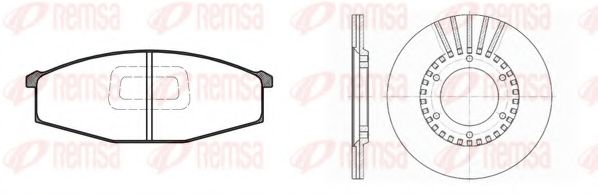 Комплект тормозов, дисковый тормозной механизм REMSA 8129.00