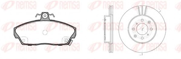 Комплект тормозов, дисковый тормозной механизм REMSA 8337.01