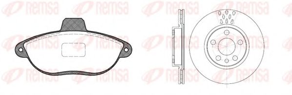 Комплект тормозов, дисковый тормозной механизм REMSA 8602.00