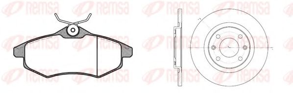 Комплект тормозов, дисковый тормозной механизм REMSA 8881.00