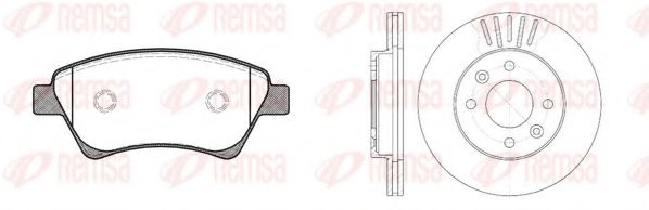 Комплект тормозов, дисковый тормозной механизм REMSA 8976.00