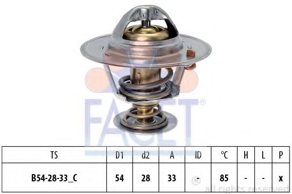 Термостат, охлаждающая жидкость FACET 7.8837S