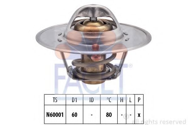 Термостат, охлаждающая жидкость FACET 7.8465S