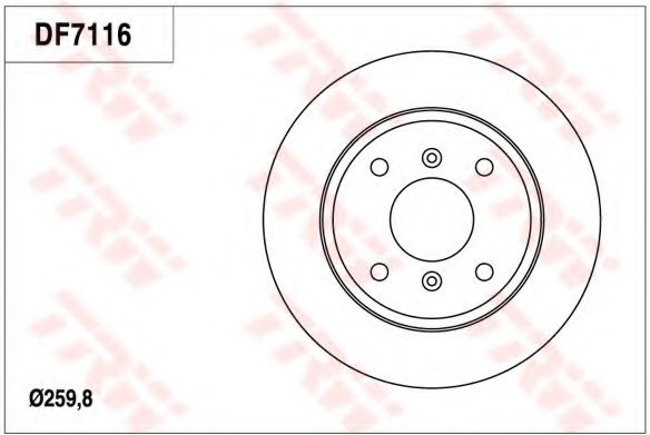 Тормозной диск TRW DF7116