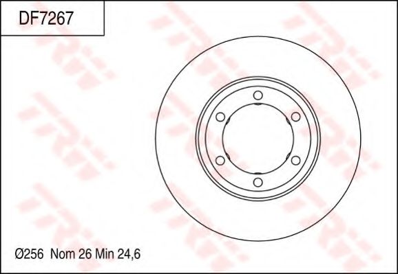 Тормозной диск TRW DF7267