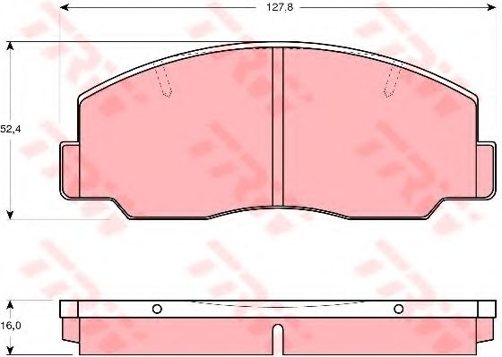 Комплект тормозных колодок, дисковый тормоз TRW GDB1096