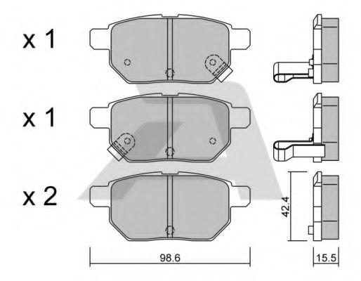 Комплект тормозных колодок, дисковый тормоз AISIN BPTO-2006