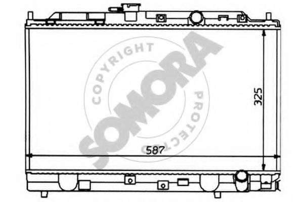 Радиатор, охлаждение двигателя SOMORA 120240