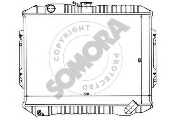 Радиатор, охлаждение двигателя SOMORA 183040