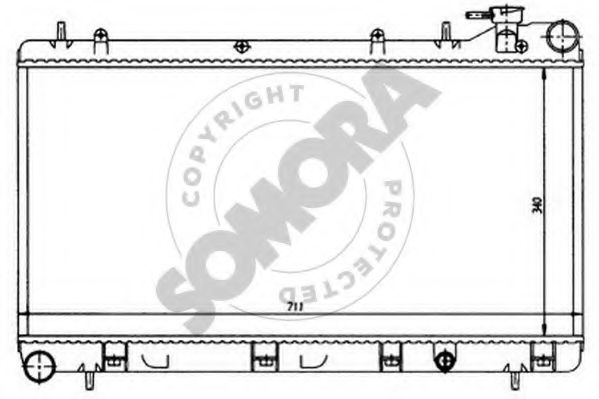 Радиатор, охлаждение двигателя SOMORA 331040