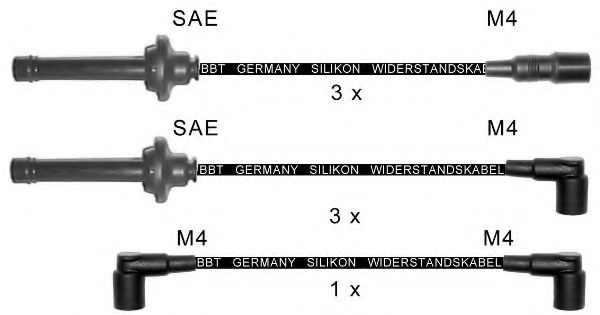 Комплект проводов зажигания BBT ZK1024