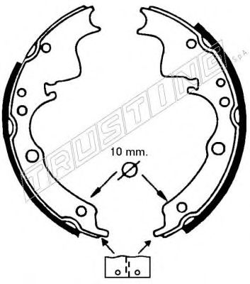 Комплект тормозных колодок TRUSTING 040.118
