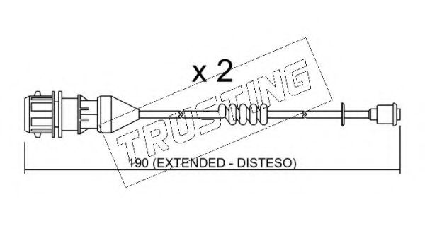 Сигнализатор, износ тормозных колодок TRUSTING SU.213K