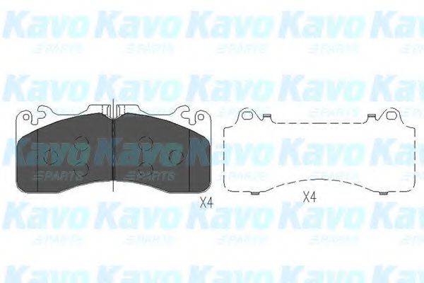 Комплект тормозных колодок, дисковый тормоз KAVO PARTS KBP-9112