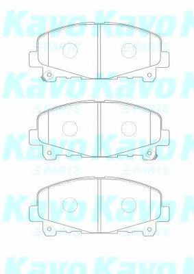 Комплект тормозных колодок, дисковый тормоз KAVO PARTS BP-2060