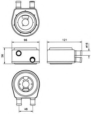масляный радиатор, двигательное масло NRF 31302