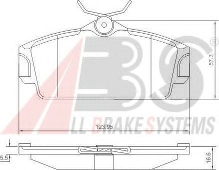 Комплект тормозных колодок, дисковый тормоз A.B.S. 37046