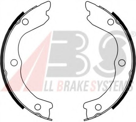 Комплект тормозных колодок, стояночная тормозная система A.B.S. 9179