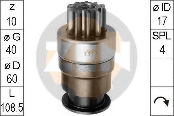 Привод с механизмом свободного хода, стартер ERA 0813