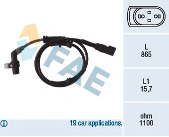 Датчик, частота вращения колеса FAE 78040