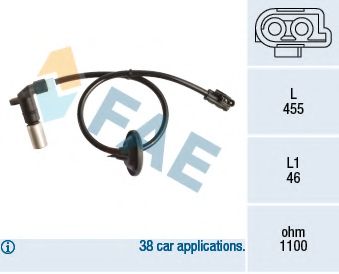 Датчик, частота вращения колеса FAE 78198
