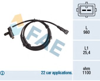 Датчик, частота вращения колеса FAE 78201