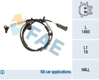 Датчик, частота вращения колеса FAE 78215