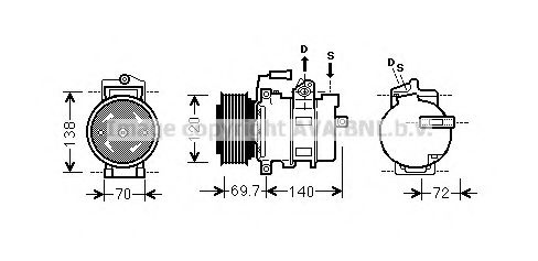 Компрессор, кондиционер AVA QUALITY COOLING AIK312