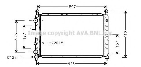 Радиатор, охлаждение двигателя AVA QUALITY COOLING AL2051