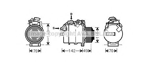 Компрессор, кондиционер AVA QUALITY COOLING BWK387