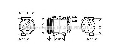 Компрессор, кондиционер AVA QUALITY COOLING DNK314