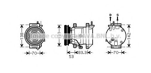 Компрессор, кондиционер AVA QUALITY COOLING DWK080