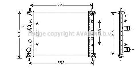 Радиатор, охлаждение двигателя AVA QUALITY COOLING FT2326