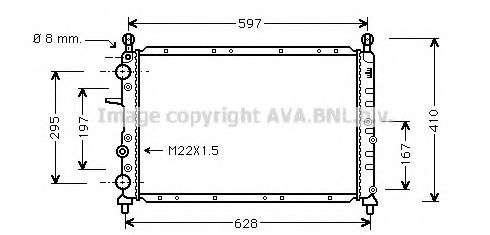 Радиатор, охлаждение двигателя AVA QUALITY COOLING FTA2095