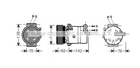 Компрессор, кондиционер AVA QUALITY COOLING FTK383