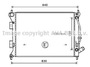 Радиатор, охлаждение двигателя AVA QUALITY COOLING HY2381