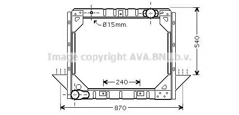 Радиатор, охлаждение двигателя AVA QUALITY COOLING MN2038