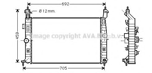 Радиатор, охлаждение двигателя AVA QUALITY COOLING OL2583
