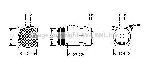 Компрессор, кондиционер AVA QUALITY COOLING RTK075