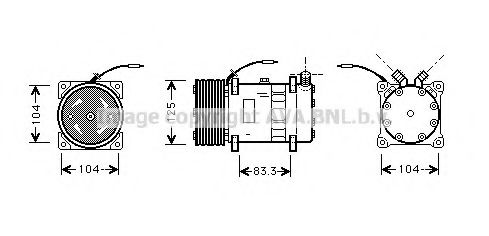Компрессор, кондиционер AVA QUALITY COOLING UVK080