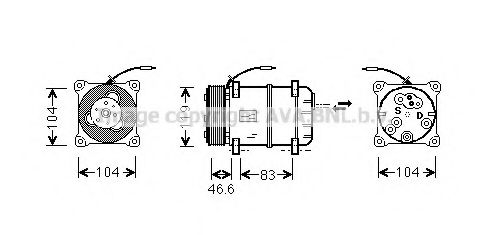 Компрессор, кондиционер AVA QUALITY COOLING VOK057