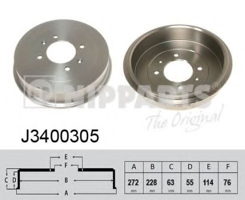Тормозной барабан NIPPARTS J3400305