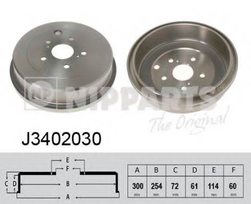 Тормозной барабан NIPPARTS J3402030