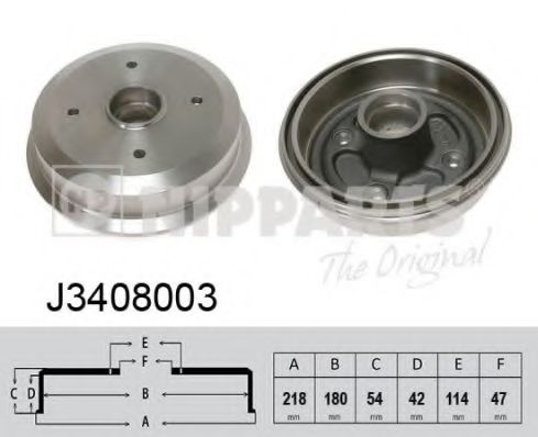 Тормозной барабан NIPPARTS J3408003