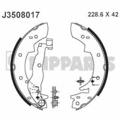 Комплект тормозных колодок NIPPARTS J3508017