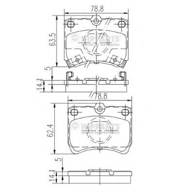 Комплект тормозных колодок, дисковый тормоз NIPPARTS J3603032